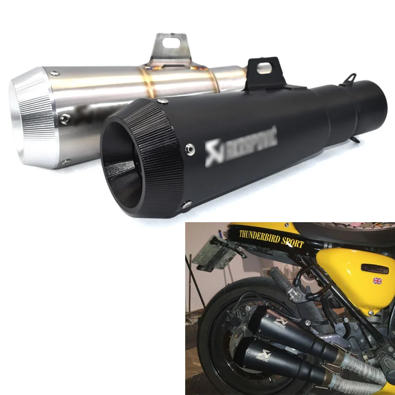 

For CRF 230 GSR 600 CB650F R6 GSXR750 CBR500RR ZX6R ER6N Motorcycle Exhaust Pipe Universal Akrapovic Escape Right and Left Side