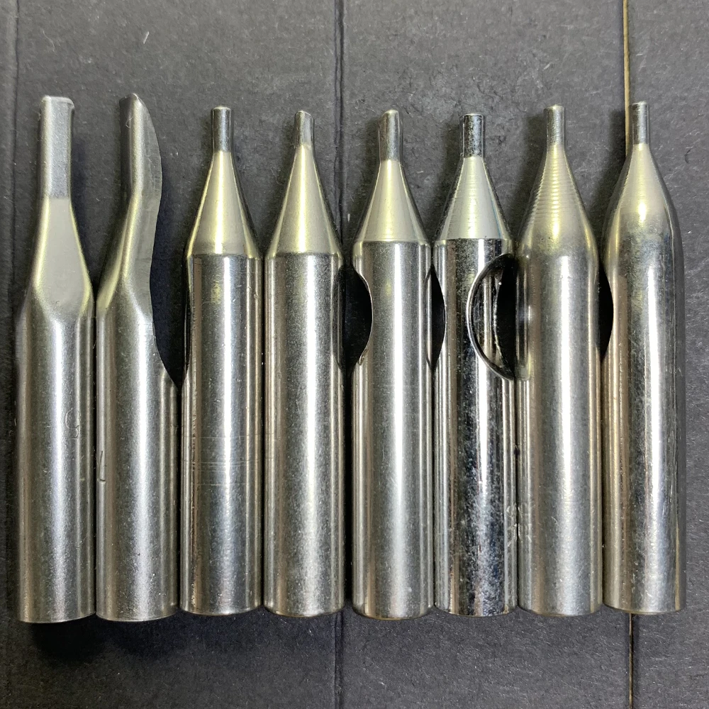 

8 PC STAINLESS STEEL TATTOO TIPS SET FOR GRIP & MACHINE 3R 5R 7R 9R 5D 7D 5F 7F