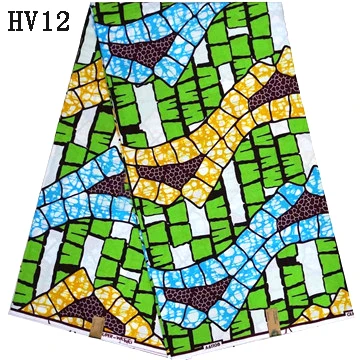 Анкара голландский воск ткань Африканские Восковые печатные ткани Печатный восковый узор Чистый хлопок - Цвет: HV12