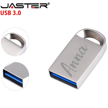 

JASTER custom laser logo Cool Waterproof Metal USB 3.0 mini Memory Stick usb flash pen drive 128GB 64GB 16GB 32GB 4GB pendrive