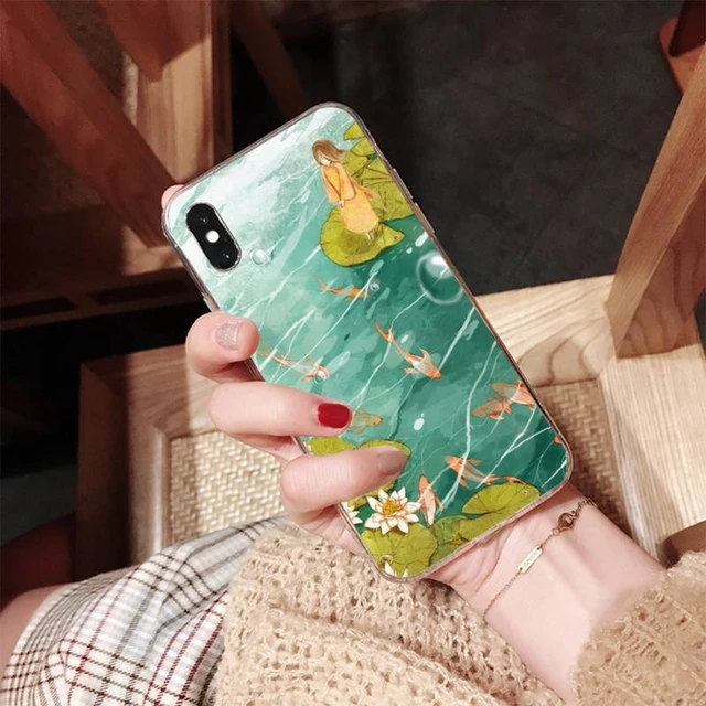 MaiYaCa Chinese Koi Fishes Phone Case for iphone 13 11 12 pro XS MAX 8 7
