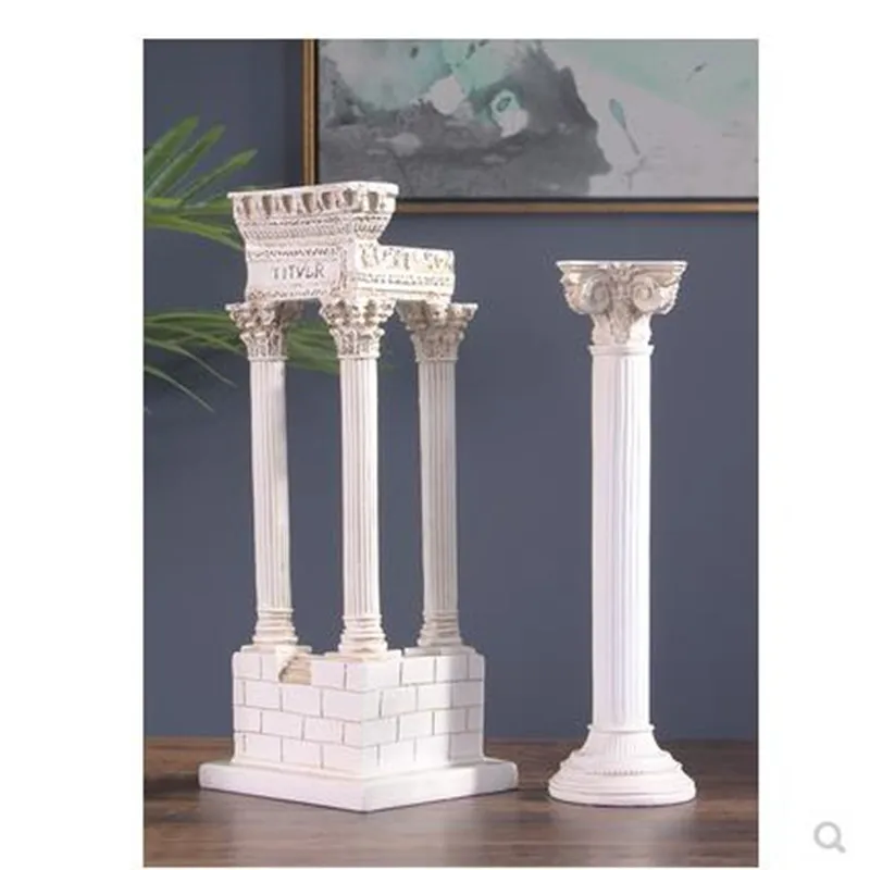 European retro Roman column model crafts creative home accessories resin furnishings shooting props
