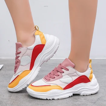 

New Womens Running Sneakers Mesh Breathable Athletic Women Shoe Anti Slip Walking Sneakers Women Hard-Wearing Sports Shoes Women