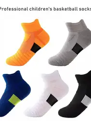 Children'S Outdoor Cycling Sports Socks Running Pure Cotton Compression Socks Sweat-Absorbent Thick Breathable Socks