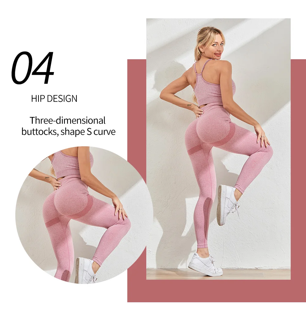 red jogging suit SALSPOR Solid 2 Piece Gym Set Women High Stretchy Tracksuits Women's Sports Seamless High Waist Leggings Workout Pants Sets women's warm up suits