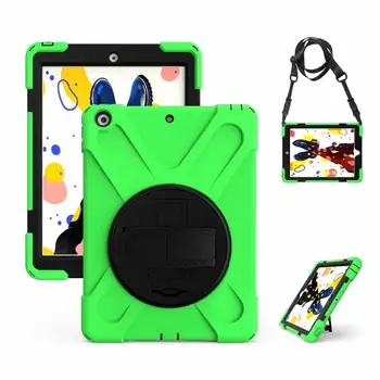 

BuzzLee for Apple iPad 10.2 " 2019/2020 Multifunction Tablet Kids Safe Shockproof Heavy Duty Silicone PC Kickstand Case w/ Wrist
