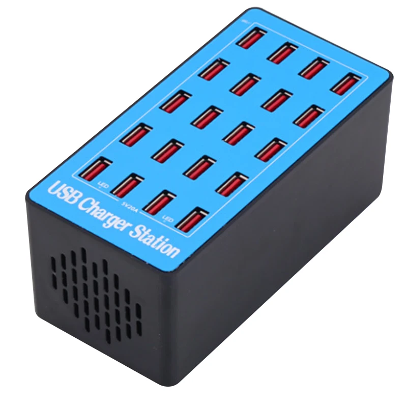 

20 Ports USB Charger Hub Quick Charge 3.0 Station Universal Phones Power Adapter JLRJ88