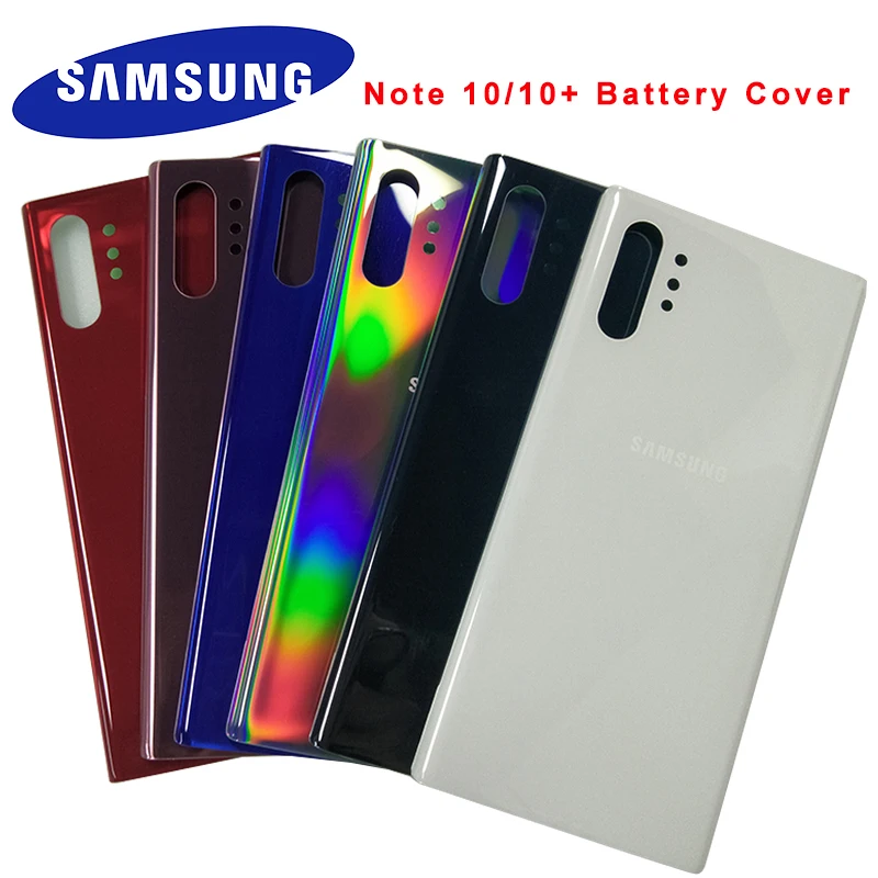 Samsung Galaxy Note 10 plus + задняя крышка для батареи стеклянная задней двери Сменный Чехол