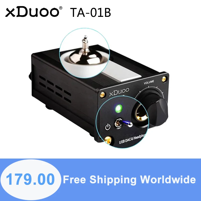 XDUOO TA-01B 12AU7 ламповый усилитель высокопроизводительный Hi-Fi USB DAC для наушников |