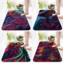 

Hyper Beast Gaming CS GO Printed Flannel Floor Mat Bathroom Decor Carpet Non-Slip For Living Room Kitchen welcome Doormat