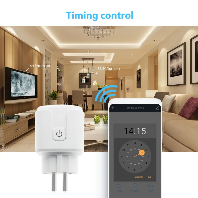 Дистанционное управление, домашняя WiFi умная розетка, беспроводной Таймер, переключатель, розетка для ЕС, беспроводной пульт дистанционного управления, розетка, адаптер