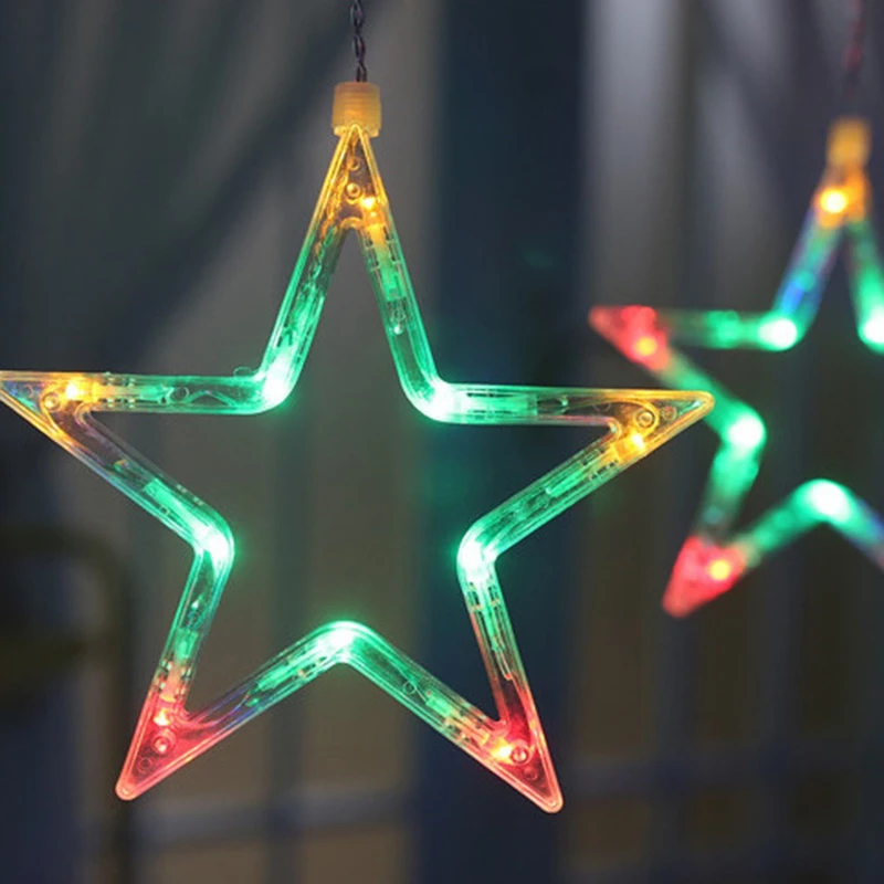 2,5 м Рождественский светодиодный светильник-гирлянда романтическое сказочное звездное небо занавески праздничные Свадебные венки вечерние украшения Рождественский свет
