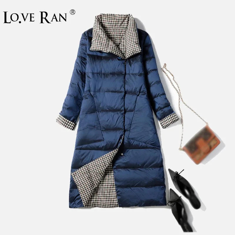 

Winter Duck Down Coat Women Warm Patchwork Solid Light Slim Elegant Coats For Ladies 2020 Fashion Down Jacket Wear on both sides