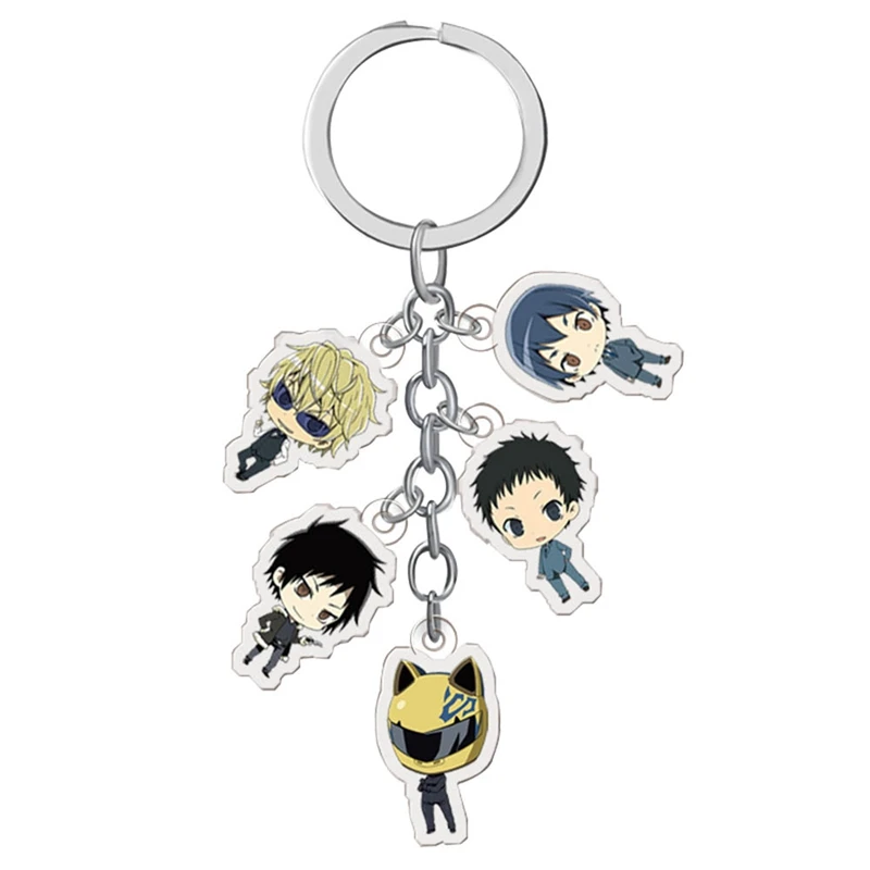 Новая мода аниме Durarara! 3-сторонний брелок с героями мультфильмов кольцо для