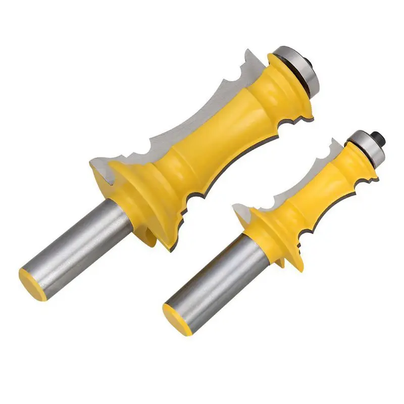 Woodworking Milling Cutter Router Bit Set 1/2 inch Shank Mitered Door& Drawer Panel Molding Router Bit Set(2Pcs
