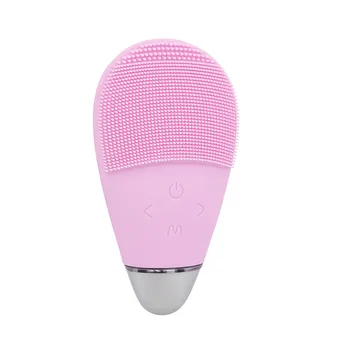 

Silicone Facial Cleansing Brush Pore Cleaning Beauty Device Heating Eye import Massager Rechargeable Exfoliating Face Brush 45