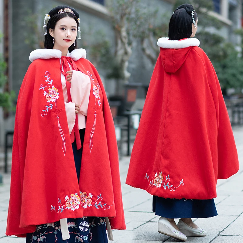 Hanfu вышивка плащ народный праздник наряд нейтральная Классическая Народная