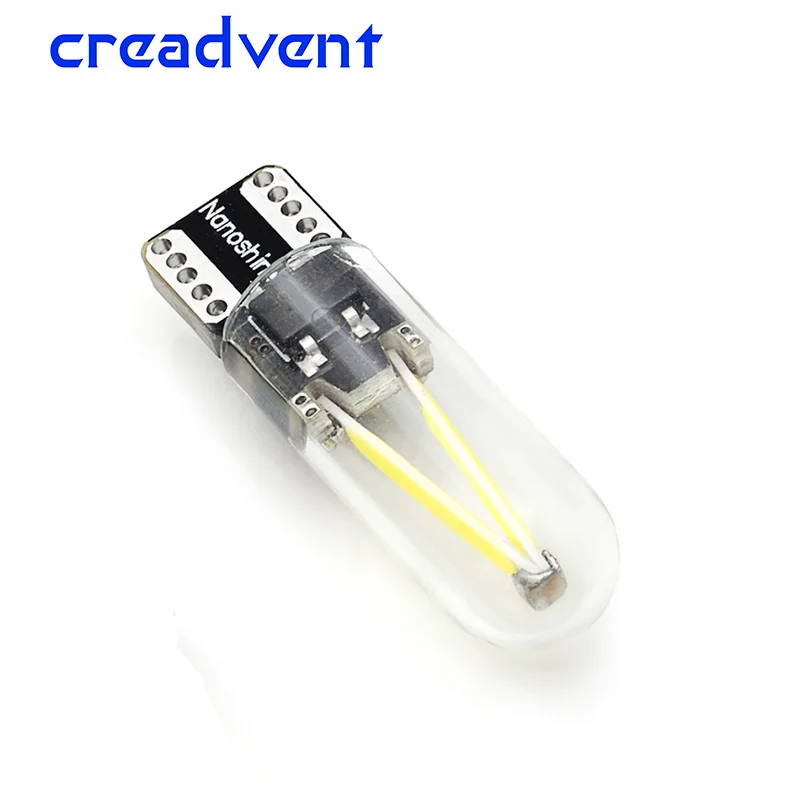 

Newest W5W led T10 cob glass car light Led filament auto automobiles reading dome bulb lamp DRL car styling 12v