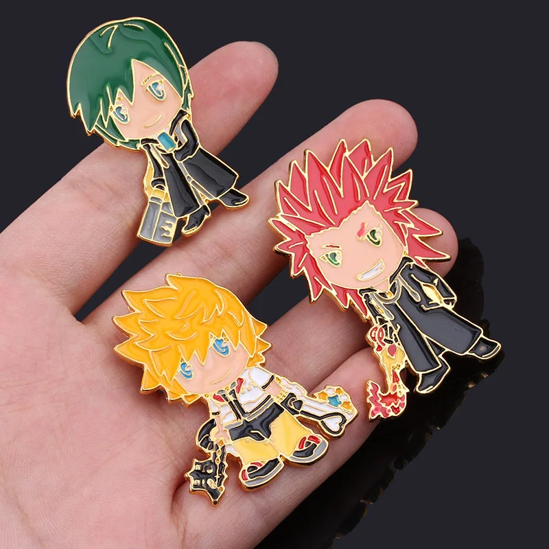 Kingdom Hearts мороженое Милая брошь на булавке Sora Riku Kairi фигура эмаль значок на булавке для женщин мужчин нагрудная булавка джинсовая рубашка сумка подарок