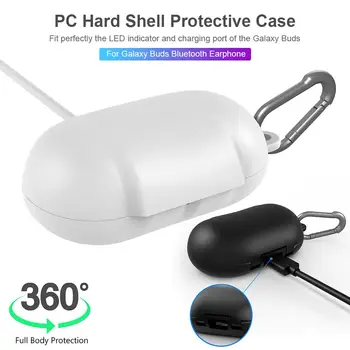 

Protective Case New PC Hard Shell Full Protective Cover Case for Samsung Galaxy Buds Bluetooth Sports Earphone with Carabiner