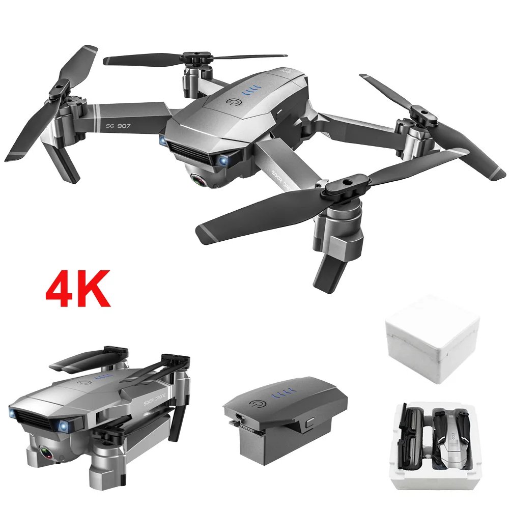 SG907 складной gps 5G wifi FPV RC Квадрокоптер с 4 K/1080 P Ультра HD камерой оптическое позиционирование дрона VS SG906 F11 X46G - Цвет: 4K with foam box
