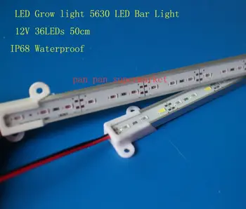 

LED Grow light 5630 LED Bar Light 12V 36LEDs 50cm IP68 Waterproof Aquarium