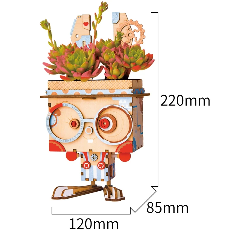 Robotime 3D деревянный кролик игра-головоломка Креативный цветочный горшок коробка для хранения держатель ручки Модель Строительный комплект Детские игрушки для взрослых FT741