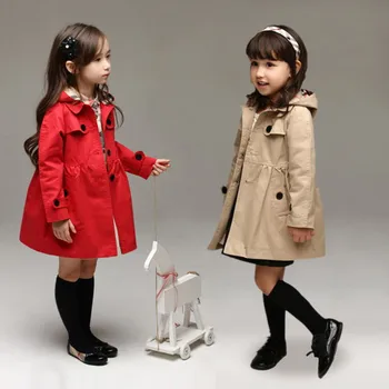 

Girls Windbreaker 2019 New Girls Spring and Autumn Coat Children's Wear 2-8years Spring Cardigan Windbreaker with hooded CT060