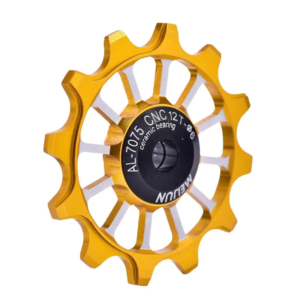 Mountain bike road bike 12T aluminum Jockey Wheel Rear Derailleur Pulley metal bearing guide pulley bearing Bike Guide Roller