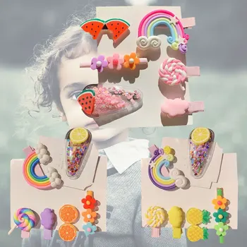 

18pcs Resin Hairpin Bobby Pin Kids Kawaii Hairdress for Baby Girls Colorful