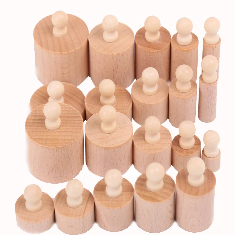 

Montessori Home Edition Educational Early Childhood Socket Cylinder Sensory Teaching Aids CHILDREN'S Fight Inserted Matching Bui