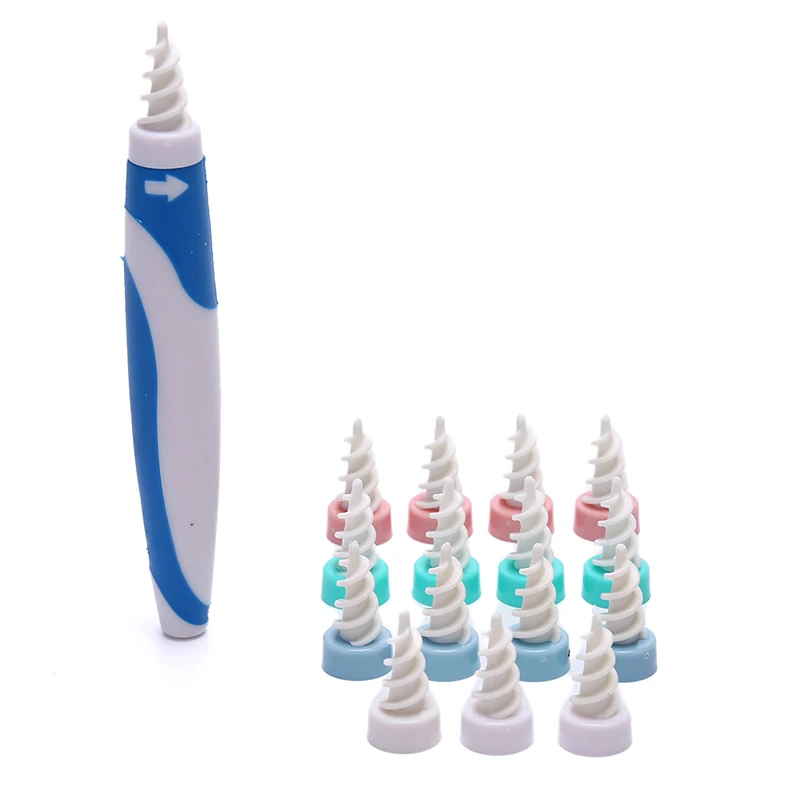 16 Tips /Set Ear Wax removal Spiral Smart Ear Care Clean Earpick Wax Remover Curette Ear Cleaner Spoon plugs Spirals Care Tool