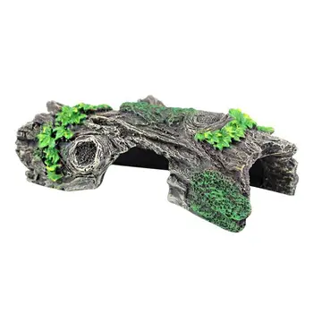 

Hiding Cave Escape Hole Fish Tank Landscaping Ornament Shrimps Shelter House Artificial Tree Root Fish Escape Hollow Tree Hole