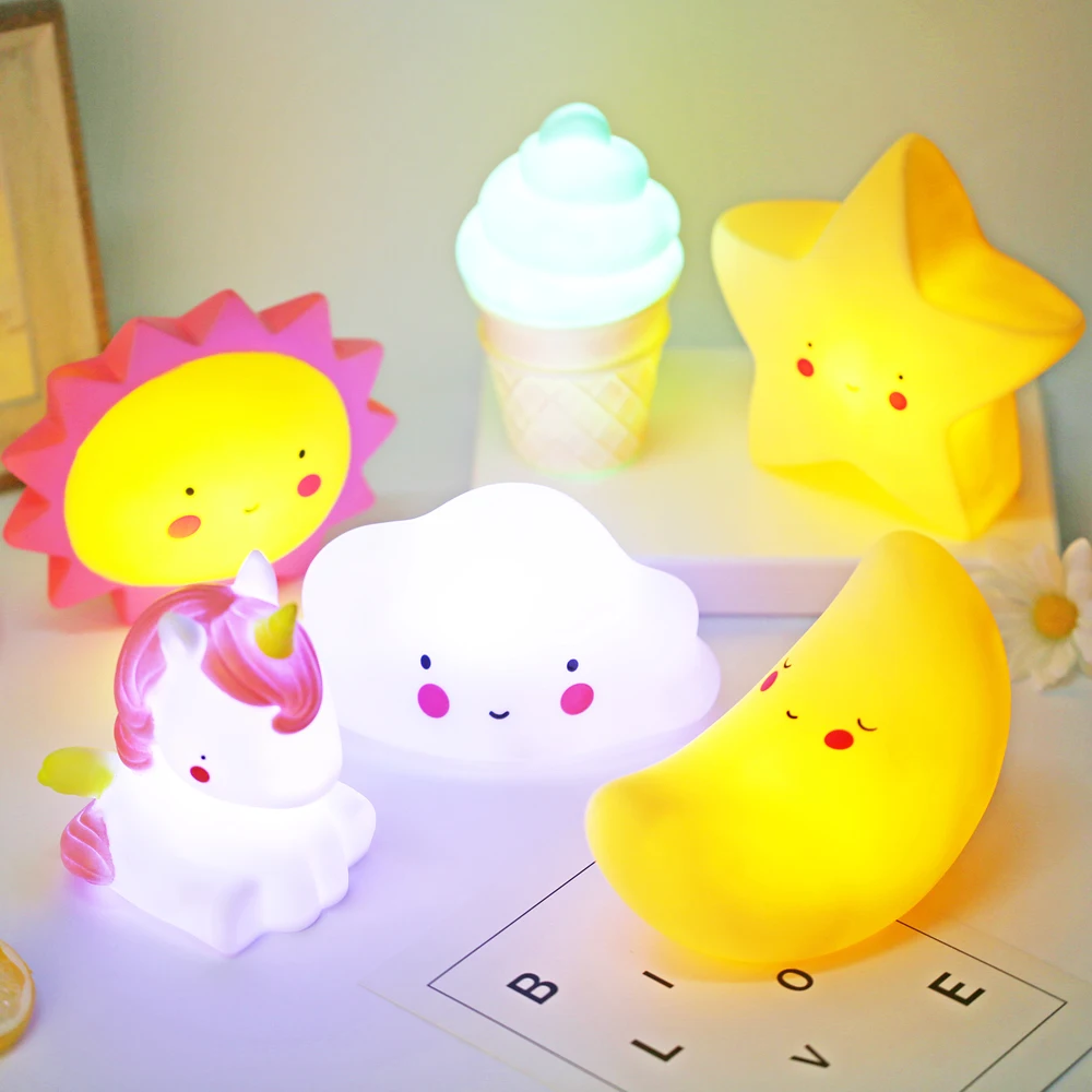 Ночной светильник в форме розового облака на батарейках, Детский Светильник, детская лампа для сна в спальню, детская игрушка для девочек, рождественские подарки