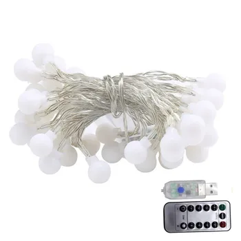 

5M 50 LED Ball Light String Light USB LED Remote Control Waterproof Romantic Outdoor Christmas Wedding Party Decor Lights Lamp