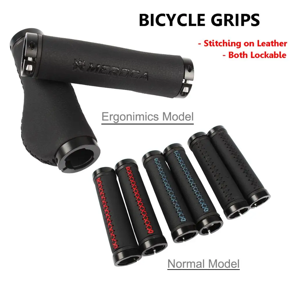 

Anti-Skid Bicycle Grips Tape Ergonomics Comfortable Fiber Leather Bike Handlebars Grips Lockable Mountain Bike Handle Bar Grips