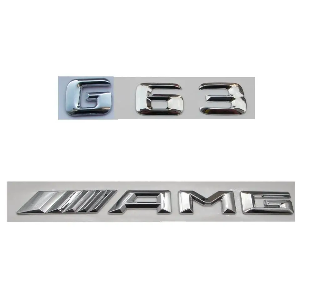 

Chrome Number Letters Words Trunk Lid Badge Emblems for Mercedes Benz G63 AMG