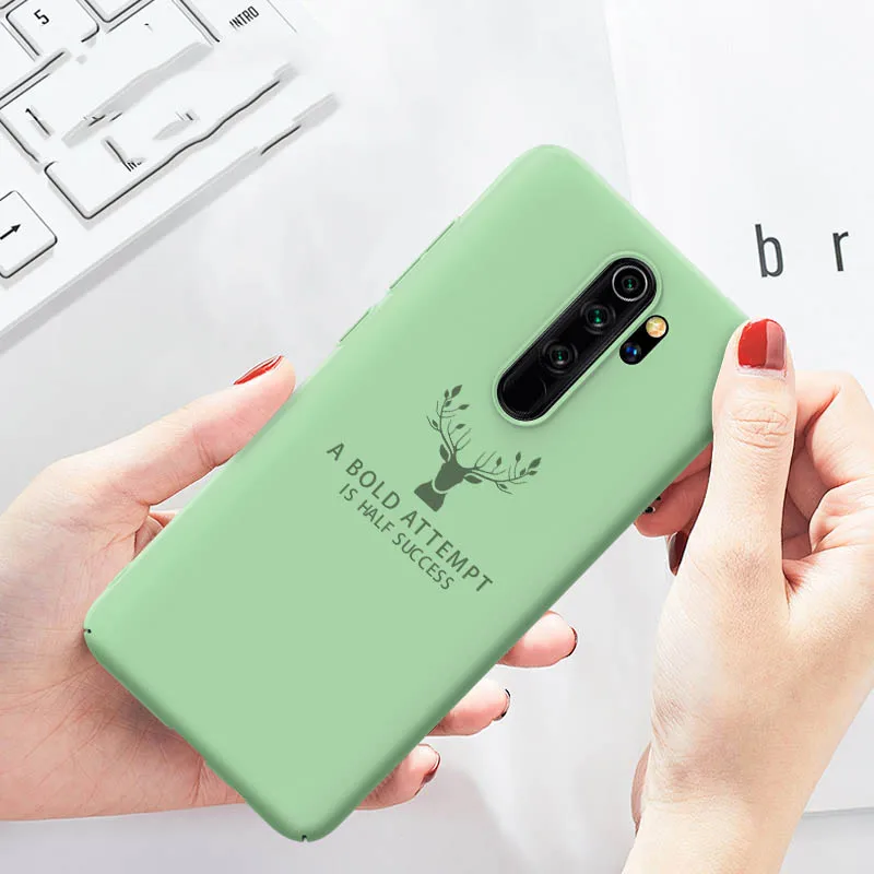 Для Xiaomi Redmi Note 8 Pro тонкий жесткий матовый чехол из поликарбоната для задней панели