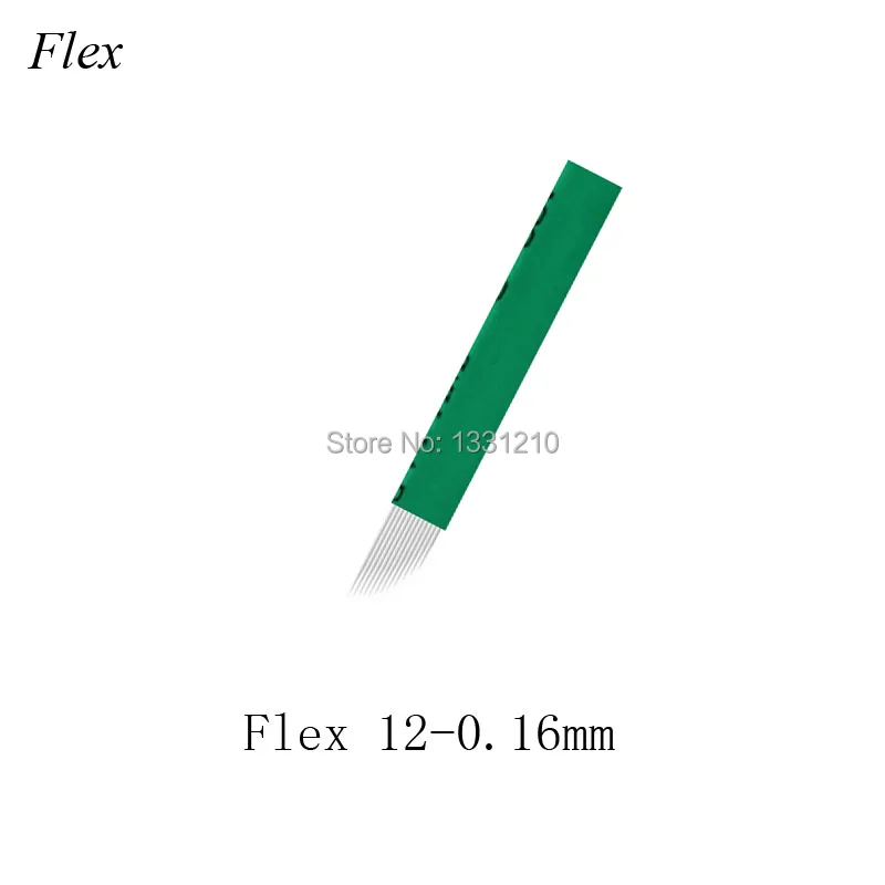 

LВMINA MICRO NANO FLEX CHANFRADO 12Flex 0,16MM Flexible Permanent Makeup Line Eyebrow Tattoo Needles For Tobori Microblading Pen