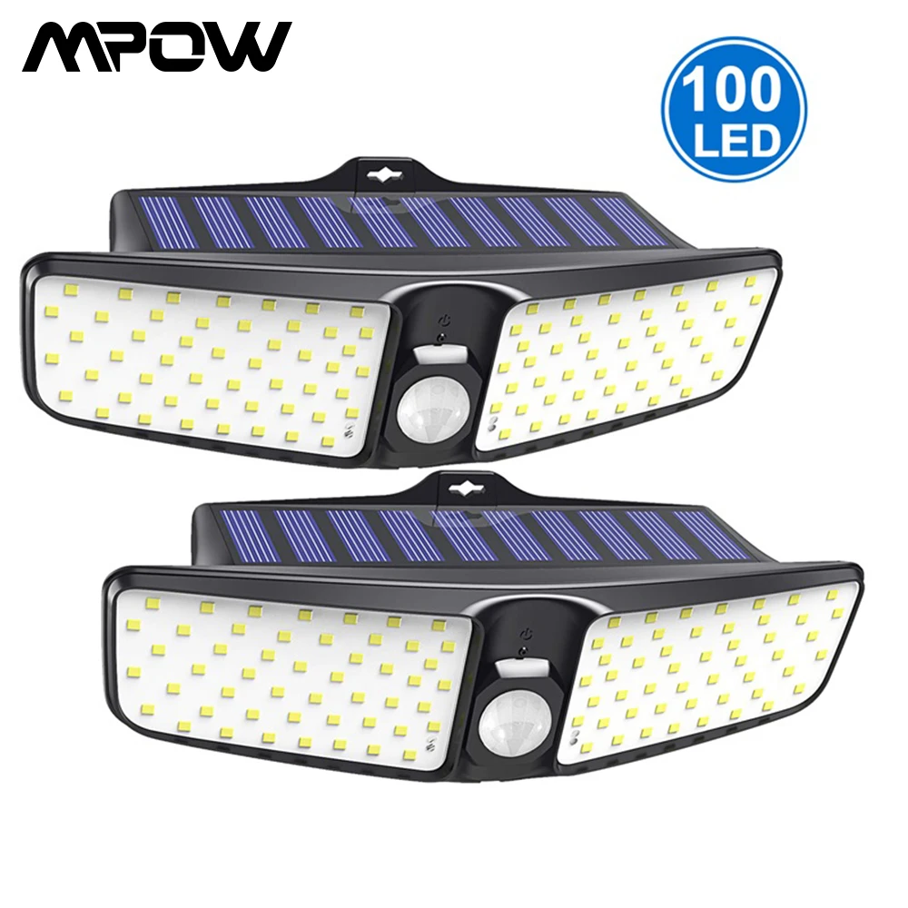 Светодиодный настенный светильник на солнечной батарее с датчиком