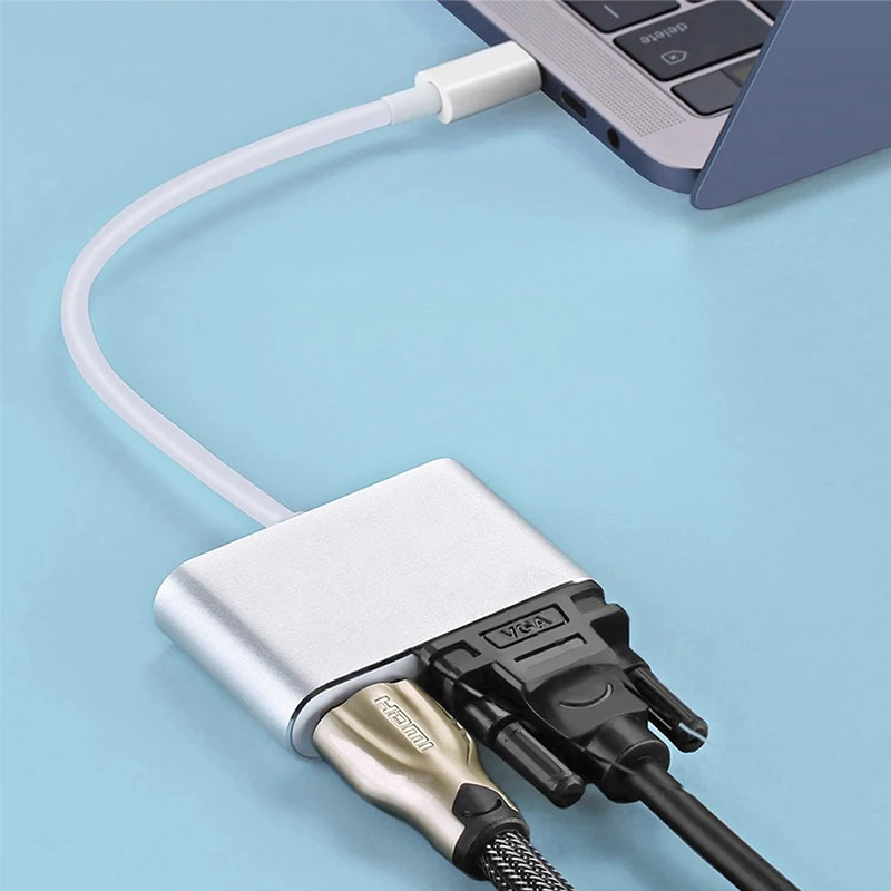 Адаптер USB C HDMI VGA type C to HDMI 4K VGA 1080P type-C/HDMI/VGA кабели преобразователя для смартфонов, ноутбуков, проектор для планшетных ПК
