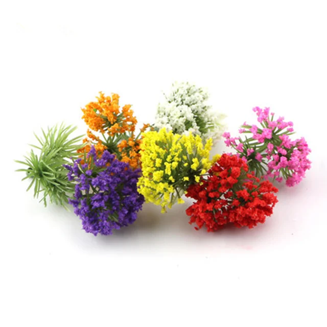 Flowers model thorn ball toy sand table simulation train garden layout diy landscape stereo model 3