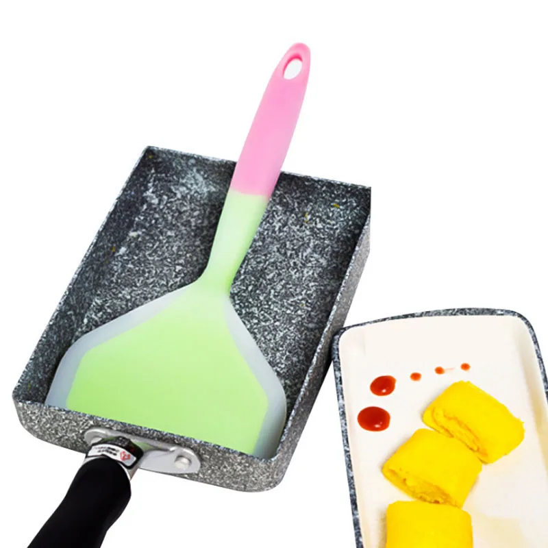  ERMAKOVA Silicone Omelet Scraper Non-Stick Heat-Resistant Steak Fish Shovel Spatula Scraper Kitchen