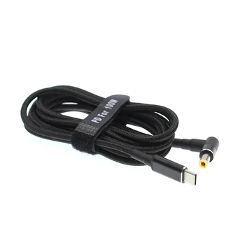 

New USB-C To 5.5x2.5mm PD Adapter Charge Cable For Lenovo ASUS Toshiba Notebook Type-C Power adaptor 100W