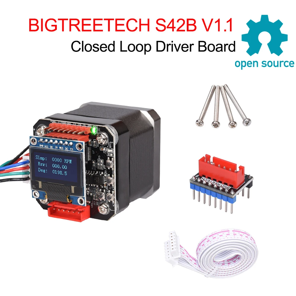 BIGTREETECH S42B V1.1 Closed Loop Driver Control Board 42 Stepper Motor OLED 3D Printer Parts For Ender 3 SKR V1.3/1.4 VS S42A afbeelding