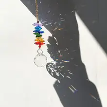 SunCatcher Радужный производитель чакра Кристалл Suncatcher хрустальный шар призмы окно висячие орнамент и украшение сада
