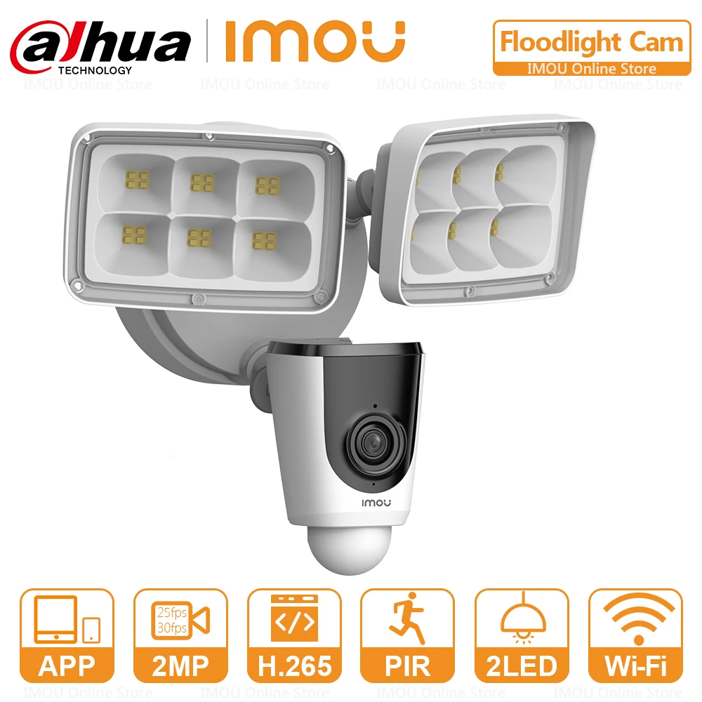 Dahua Imou Floodlight Ip Camera 1080p Pir Detection Two Led Light