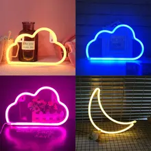 Wall-Lamp Art-Decorative-Lights Neon-Sign Holiday-Lighting Xmas-Party Baby Room LED 