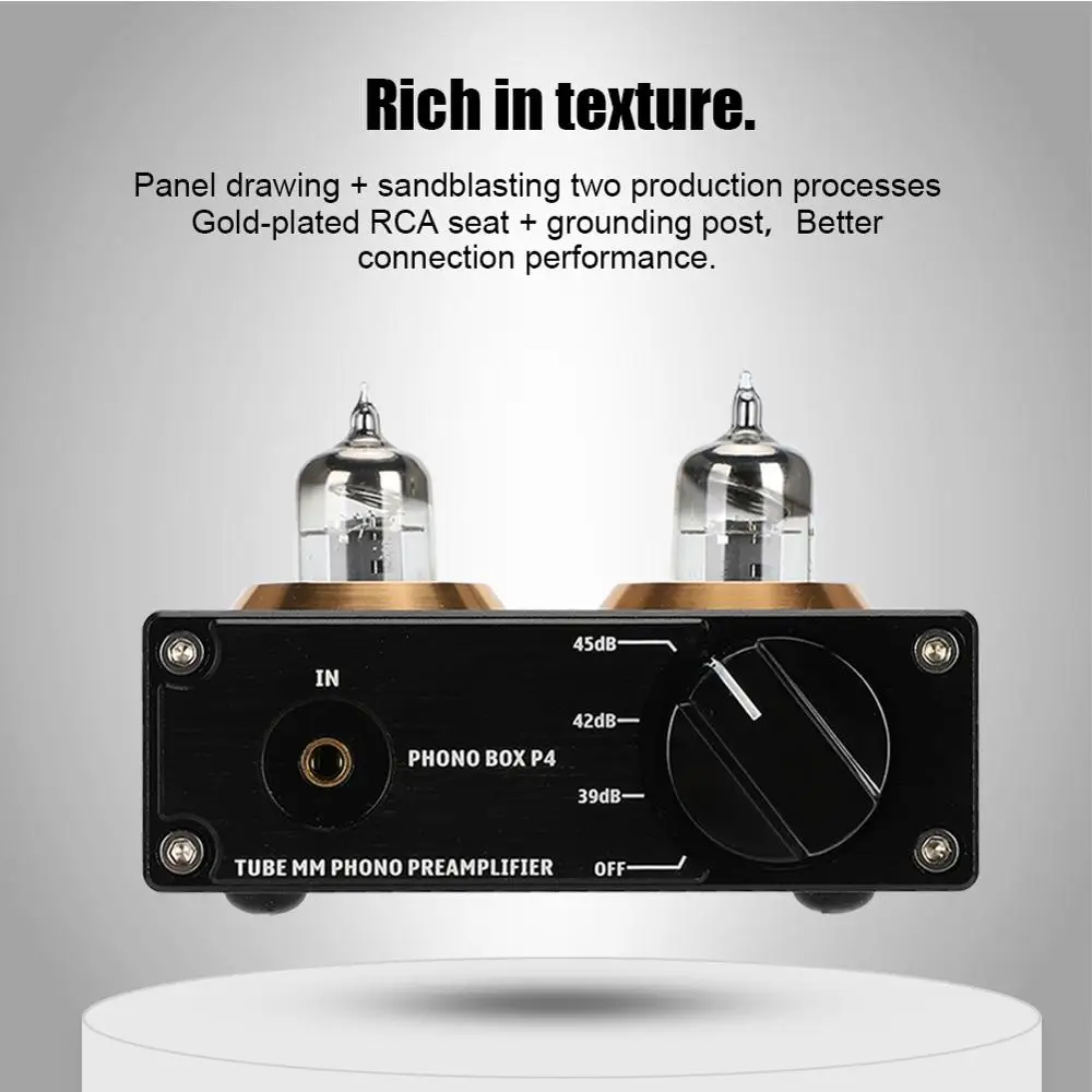 PHONO BOX P4 мм Phono усилитель предусилитель позолоченный RCA панель рисунок+ пескоструйная поддержка для аналогового входа 110-240 В