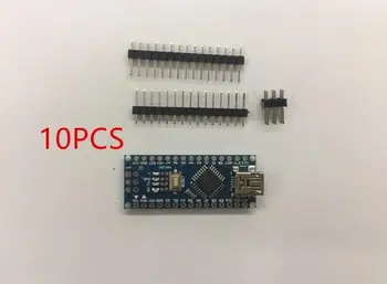 

10PCS Promotion Funduino Nano 3.0 Atmega328 Controller Compatible Board for Arduino Module PCB Development Board without USB.